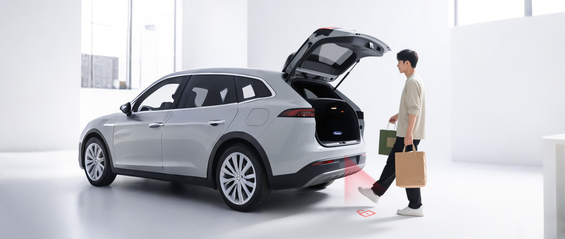 2025上海车展 | 必一运动重磅发布AR脚踢毫米波雷达，重新定义“无接触交互”尾门